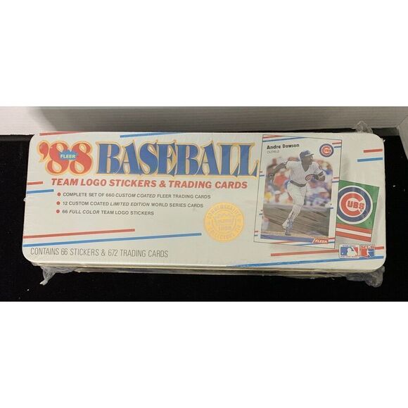 Fleer 1988 Baseball Team Logo Stickers & Trading Cards Factory Sealed Item 571 - Picture 1 of 7